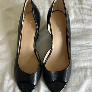 Nine West Black Peep Toe Heels
